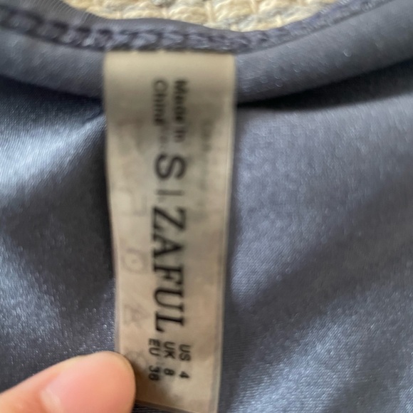 Blue Triangle Bikini Set Zaful size small - Picture 2 of 3